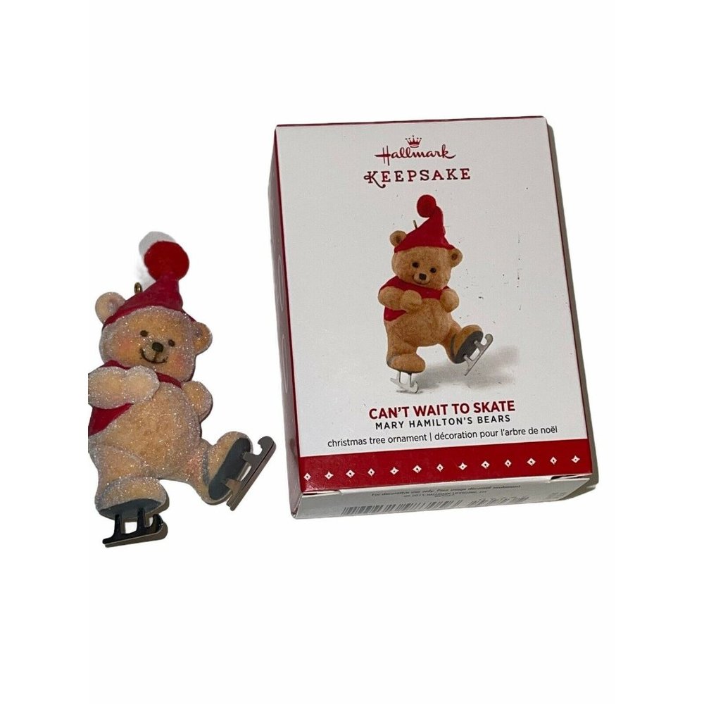 Hallmark Keepsake Ornament Can't Wait to Skate 1st in Mary's Bears Serie…